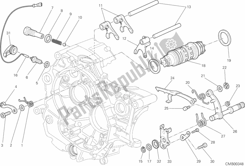 Todas las partes para Shift Cam - Horquilla de Ducati Monster 796 ABS Thailand 2015